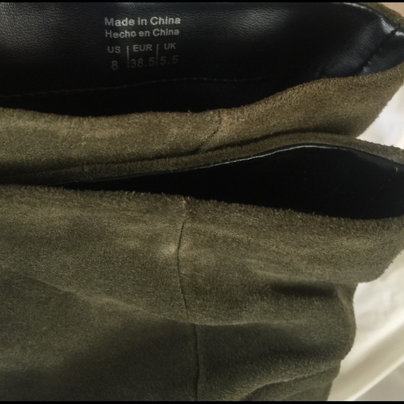 ALDO slouchy green boots sz7.5 - Picture 6 of 8